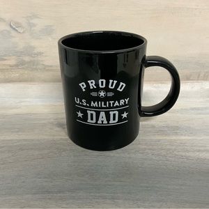 Military Dad - Black Coffee Mug - NWOT